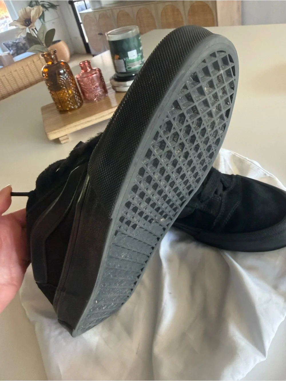 Vans Black Suede Low-Top Sneakers